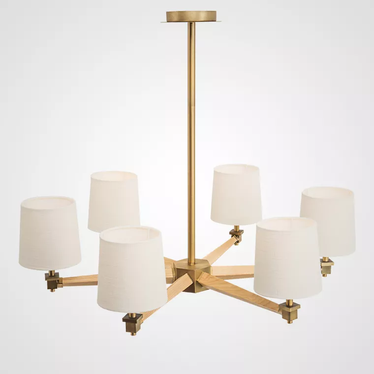

Люстра на штанге ImperiumLoft Stavra Jorgenson White/Light Wood 203575-26