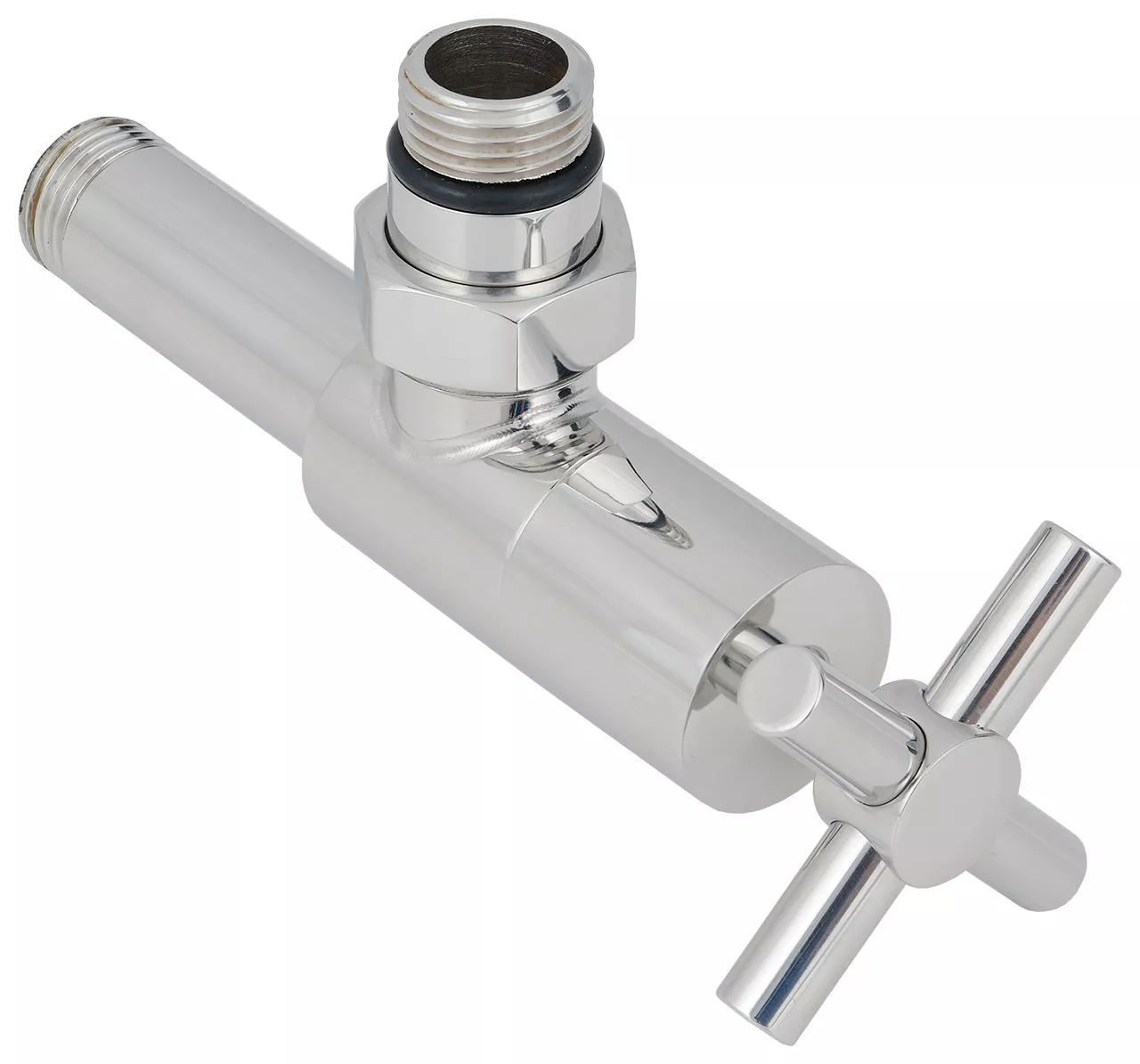 Вентиль Вентиль угловой (крест) G 1/2" НР х G 1/2" НР (Матовый чёрный)