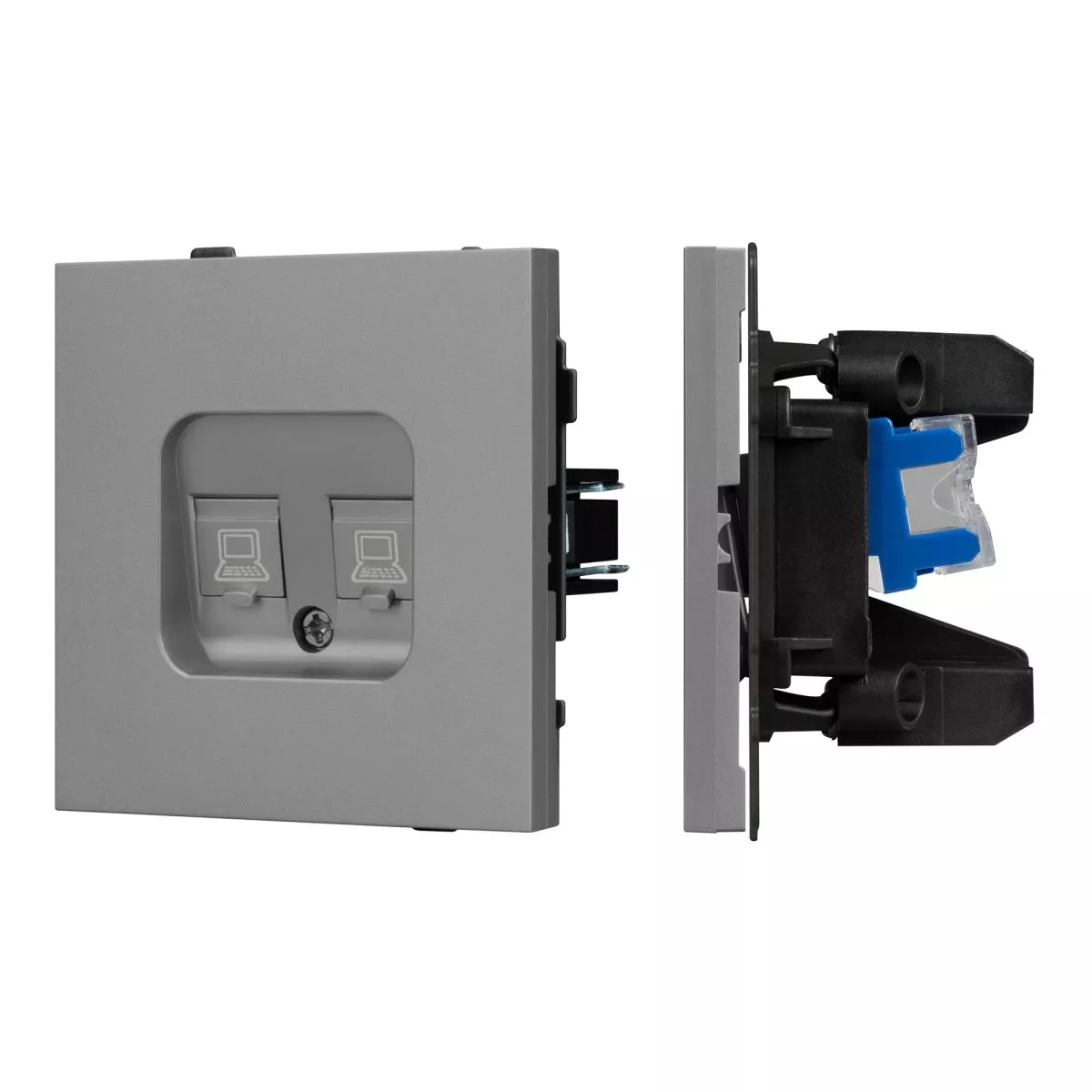 

Механизм компьютерной розетки двойной Arlight SCT-TENDO-MPC2-PL-GR (RJ-45, CAT6) 054102