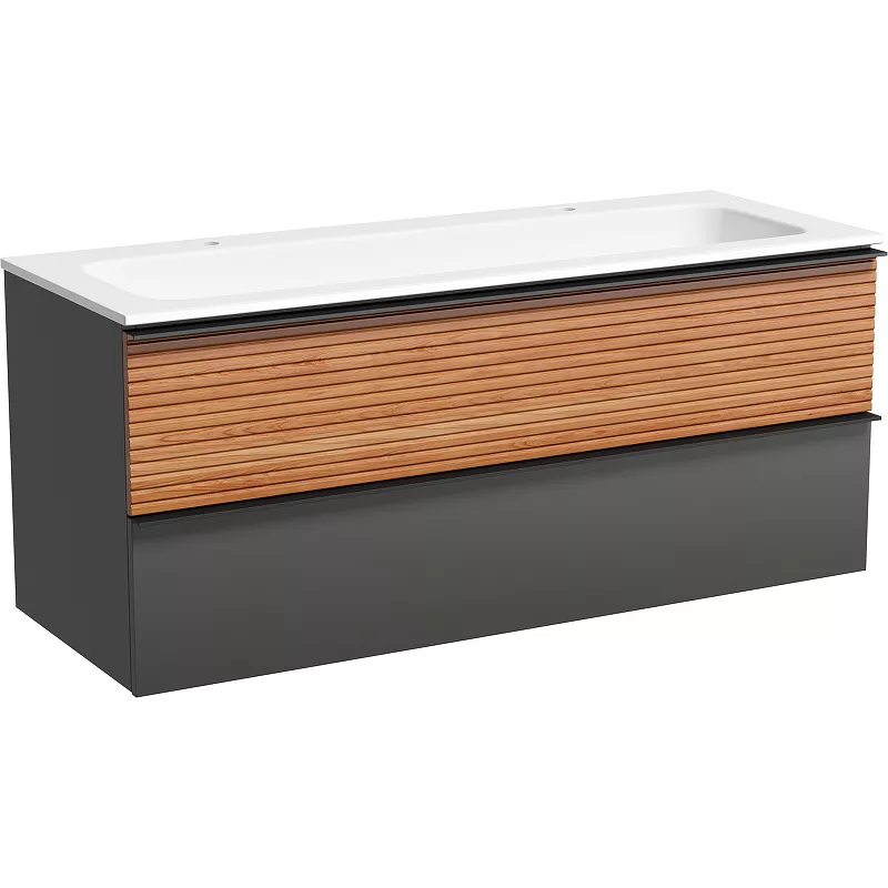 

Тумба под раковину без столешницы Sancos Delta 120 дуб красный, графит