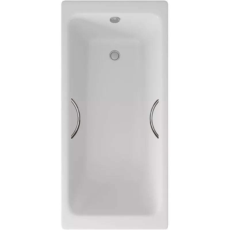 Чугунные ванны Чугунная ванна Delice Parallel 180х80 белая с ручками