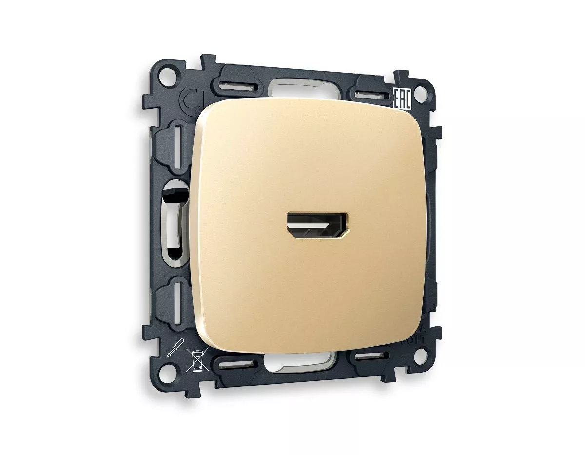 

Комплект механизма розетки HDMI 2.0 40V/500mA 2.0GHz 5-18Gbit/s Ambrella Volt Omega MO614010
