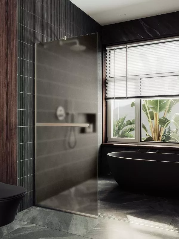 

Душевая перегородка Maybahglass MGD-722-5у 69 см, профиль хром матовый, стекло бронза матовое