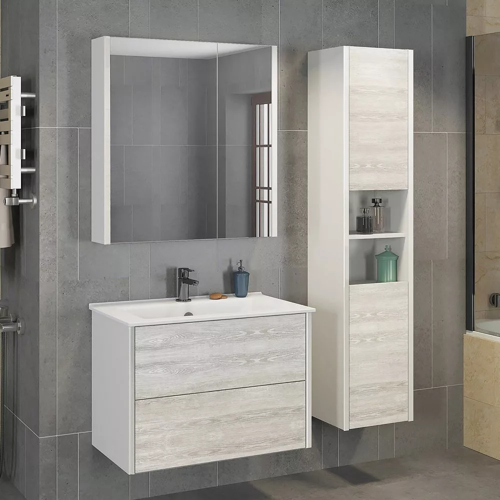 

Мебель для ванной Comforty Женева 75 дуб белый