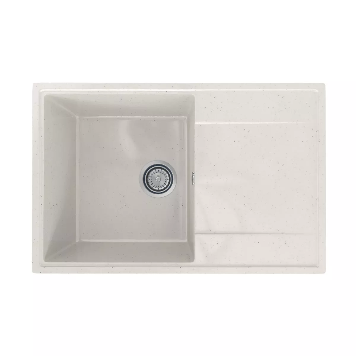 Мойки из мрамора  Santehnika Room Кухонная мойка Practik PR-M-735-001 (без сифона), белый камень