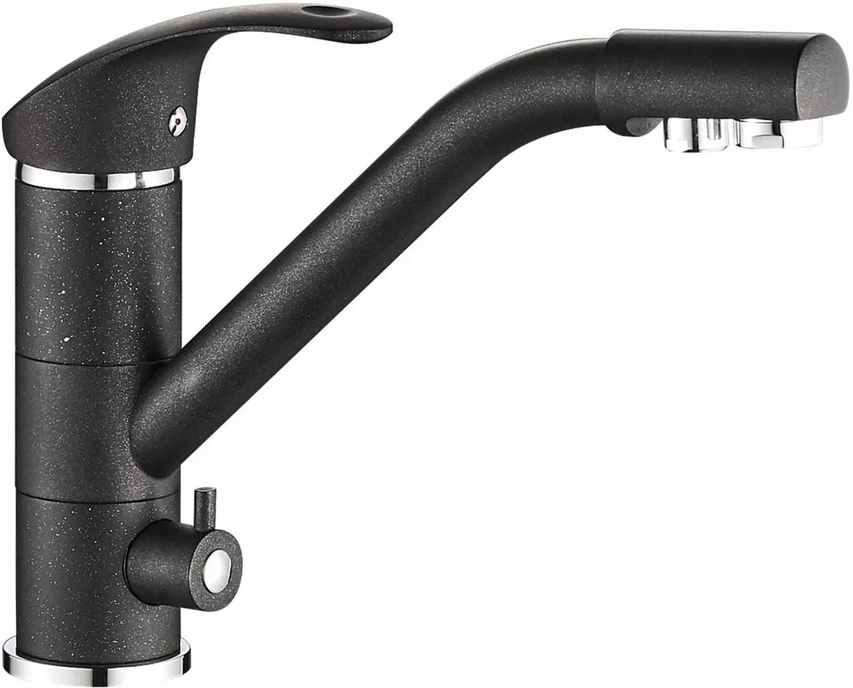 

Смеситель для кухни Steel Hammer SH 321 BLACK CR с подключением к фильтру черный