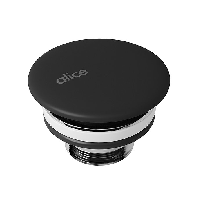 

Alice Донный клапан для раковин, керамический, неперекрываемый, чёрный матовый