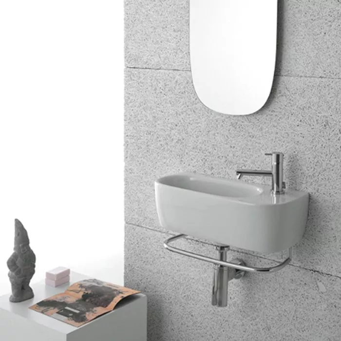 

GLOBO Genesis Раковина крыло справа 50x22 cм с 1 отв. под смеситель, цвет: белый