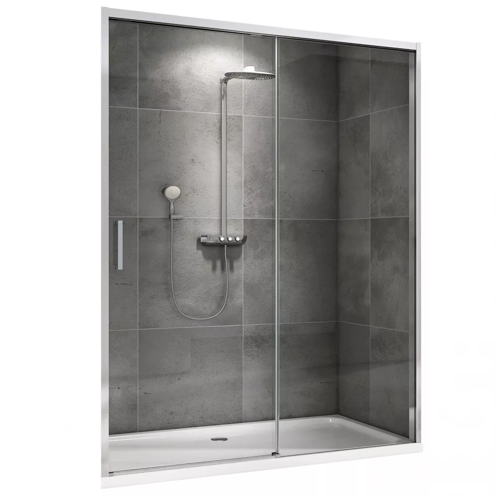 

Душевая дверь Abber Komfort 160х200 AG93160 хром, стекло прозрачное