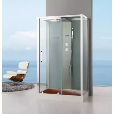 

Душевая кабина Acquazzone Helena 120х90 хром с паром