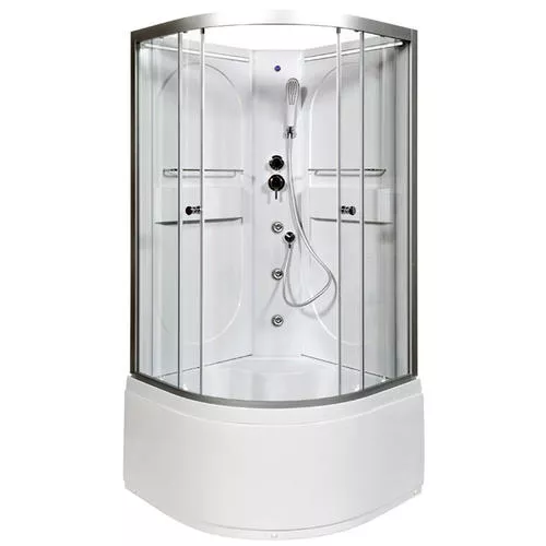 

Душевая кабина Deto L 100х100 с гидромассажем, хром (L610LED+GM)