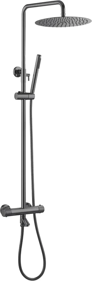 

Душевая стойка Boheme Uno 468-T-SGM shine gun metal