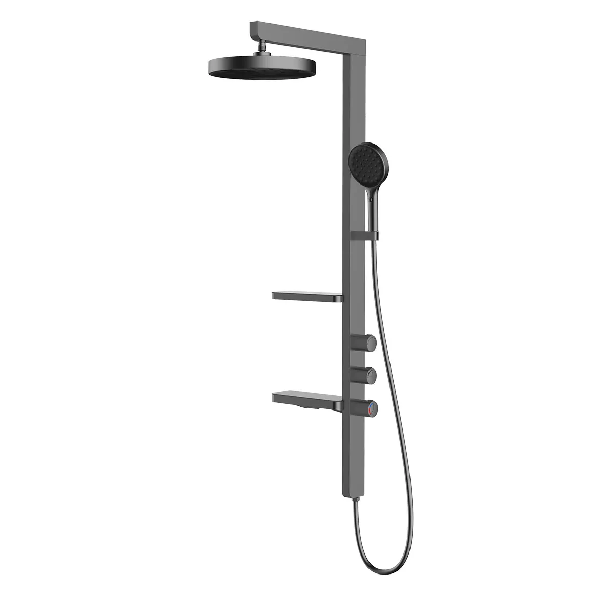 

Душевая стойка Vincea Inspire VSFS-3I11GM вороненая сталь