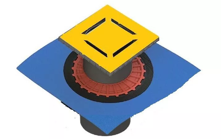 

Душевой трап Berges Zentrum Norma 15х15 золото глянцевое