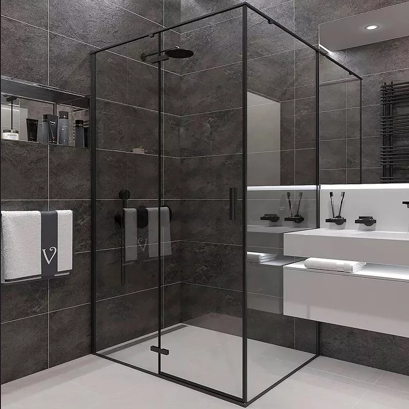 

Душевой уголок Veconi Rovigo RV-073B 80x90, профиль черный