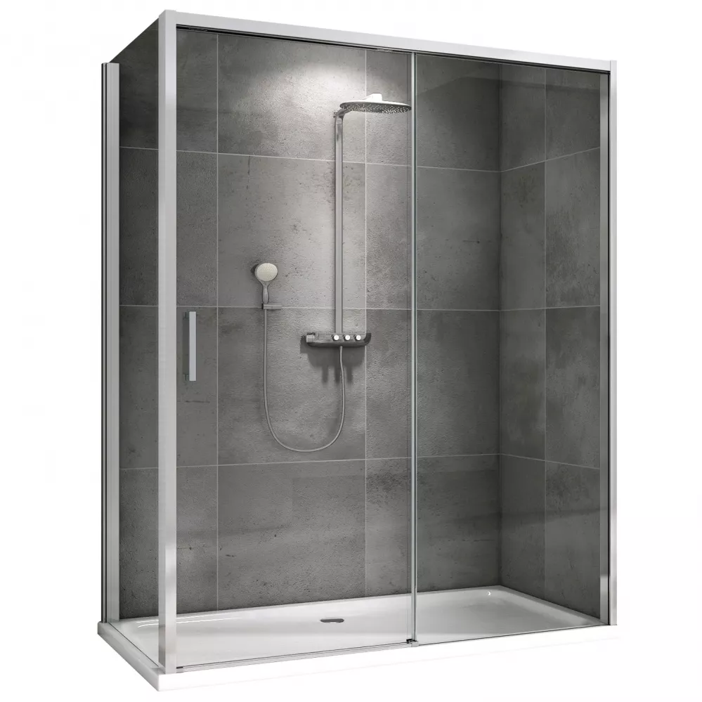 

Душевой уголок Abber Komfort 120х100 AG93120-S102 хром, стекло прозрачное