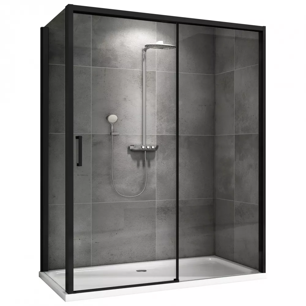 

Душевой уголок Abber Komfort 120х90 AG93120B-S92B черный, стекло прозрачное