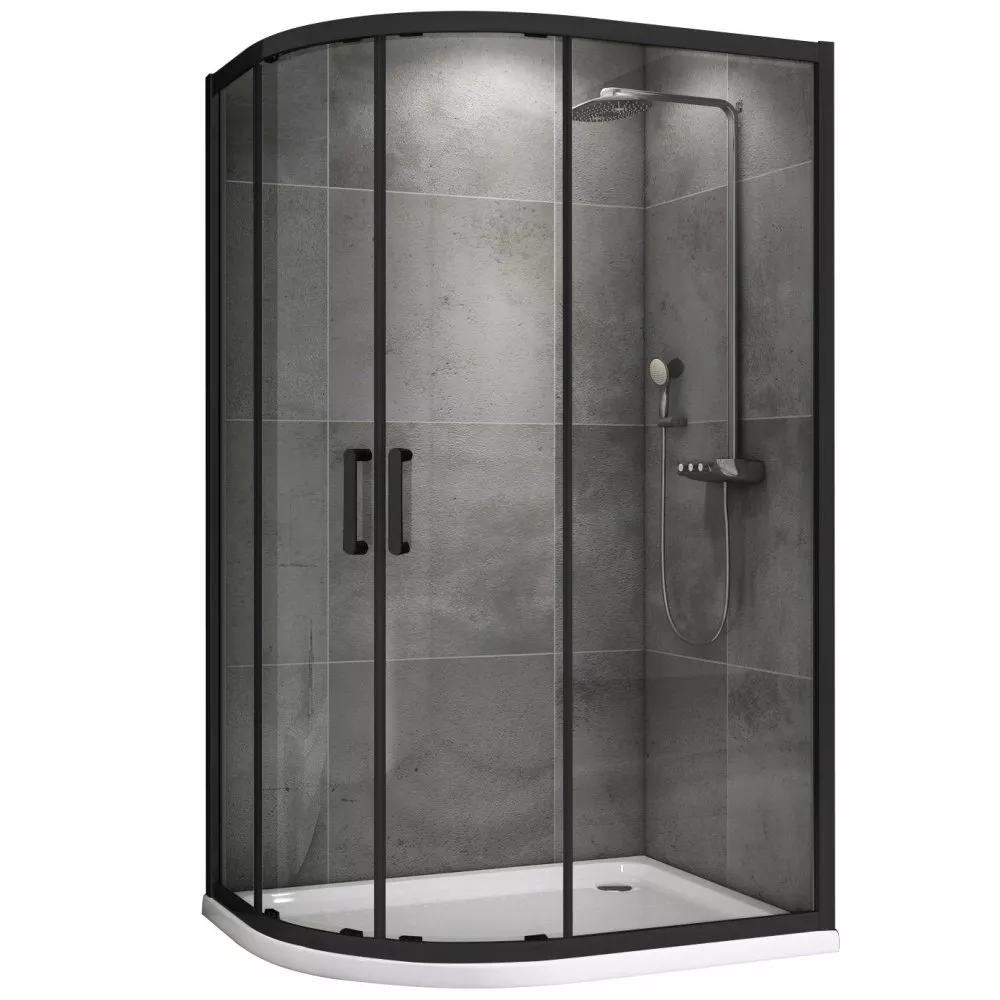 

Душевой уголок Abber Schwarzer Diamant AG01180B 100x80, профиль черный, стекло прозрачное