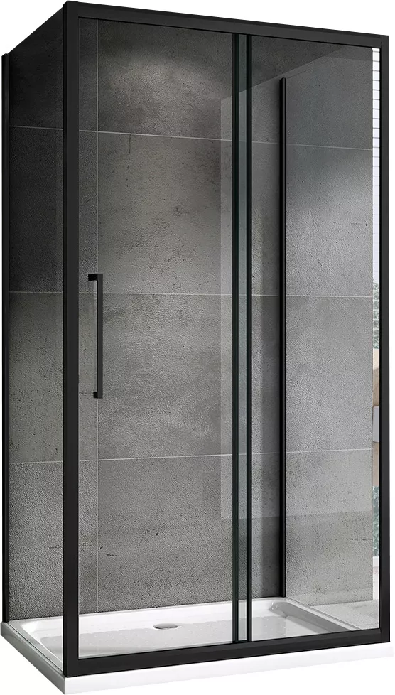 

Душевой уголок Abber Schwarzer Diamant 100x50 AG30100BH-S50B-S50B черный, стекло прозрачное