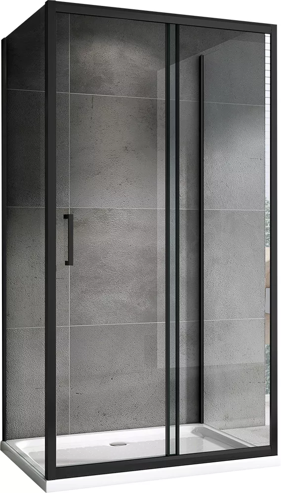 

Душевой уголок Abber Schwarzer Diamant 160x50 профиль черный стекло прозрачное