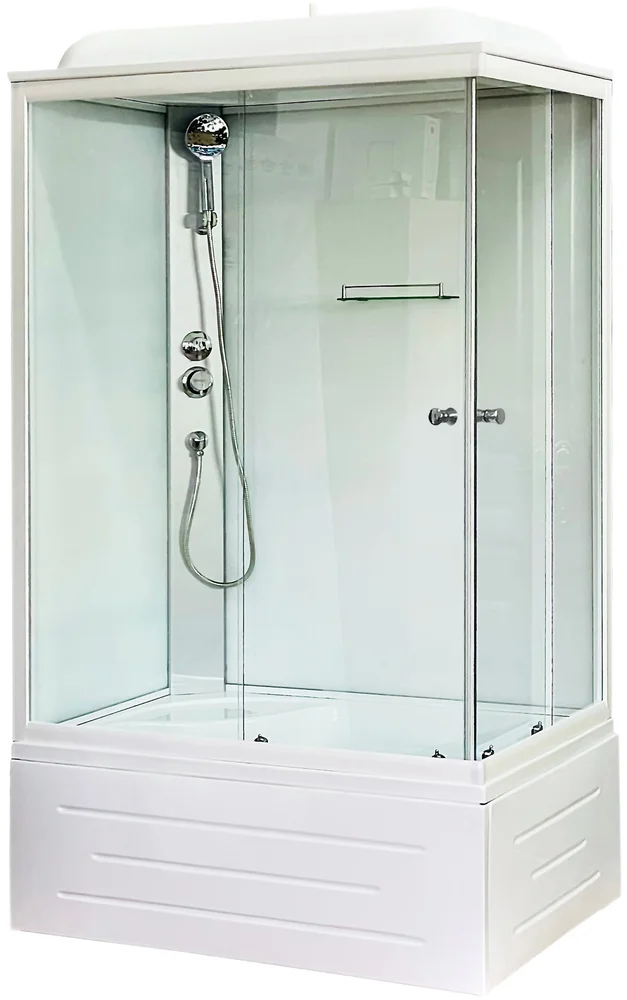 Душевая кабина Royal Bath 100x80 L стекло матовое задняя стенка белая RB8100BP5-WT-L - фото 1