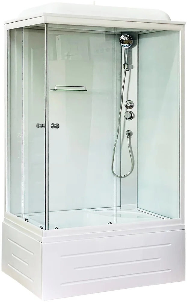 

Душевая кабина Royal Bath 100x80 R стекло прозрачное задняя стенка белая