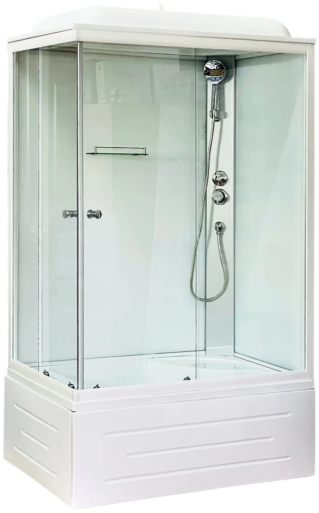   Santehnika Room Душевая кабина Royal Bath 120x80 R стекло прозрачное профиль белый