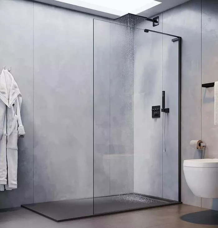 

Душевая перегородка Veconi Korato KR77B-70-01-C8 70 см, профиль матовый черный