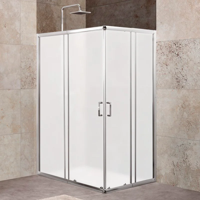 

Душевой уголок BelBagno Unique 115x90 профиль хром стекло матовое