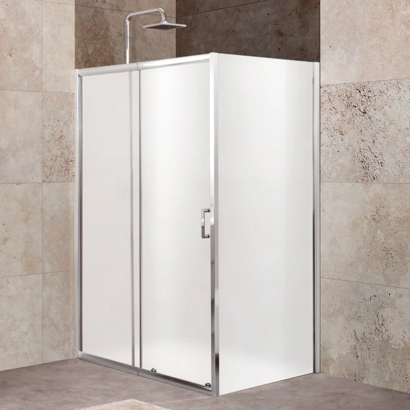 

Душевой уголок BelBagno Unique 125х100 профиль хром стекло матовое