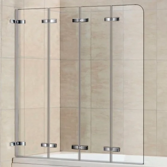 

Шторка на ванну Weltwasser 100х140 10000002761 профиль хром, стекло прозрачное