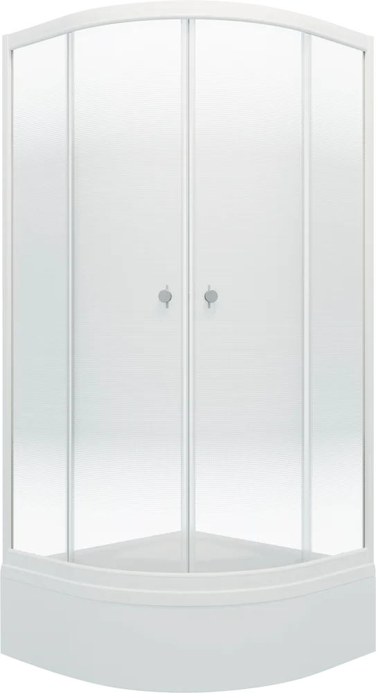 Душевой уголок Triton Лайт В 90х90 с поддоном профиль белый стекло градиент