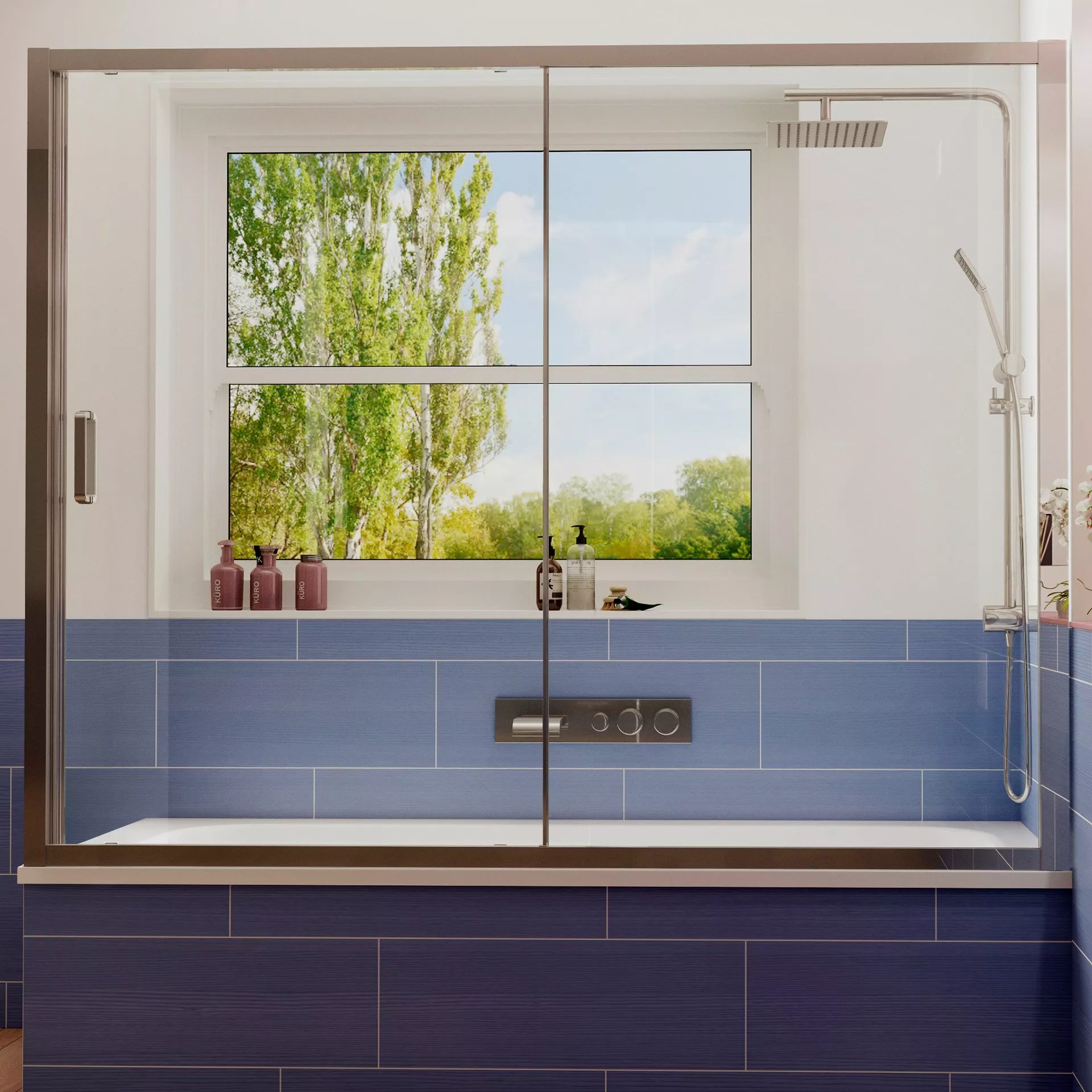 Шторка на ванну Ambassador Bath Screens 16041105 170х140, цвет хром - фото 1