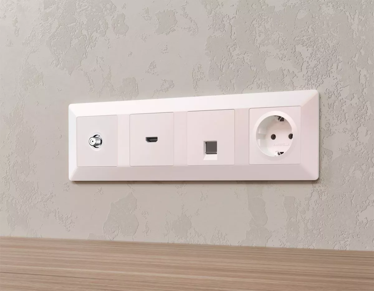 

Комплект механизма TV розетки SAT 5-2400MHz 3.5dB Alfa Жемчуг Quant Ambrella Volt MA213050 (AP2130, VM215)