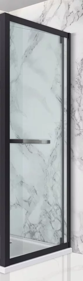 Душевая дверь в нишу Vincea Stile 90х200 R профиль сталь стекло прозрачное