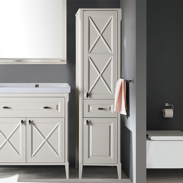 

Шкаф-пенал для ванной ASB-Woodline Монте 40 R, бежевый