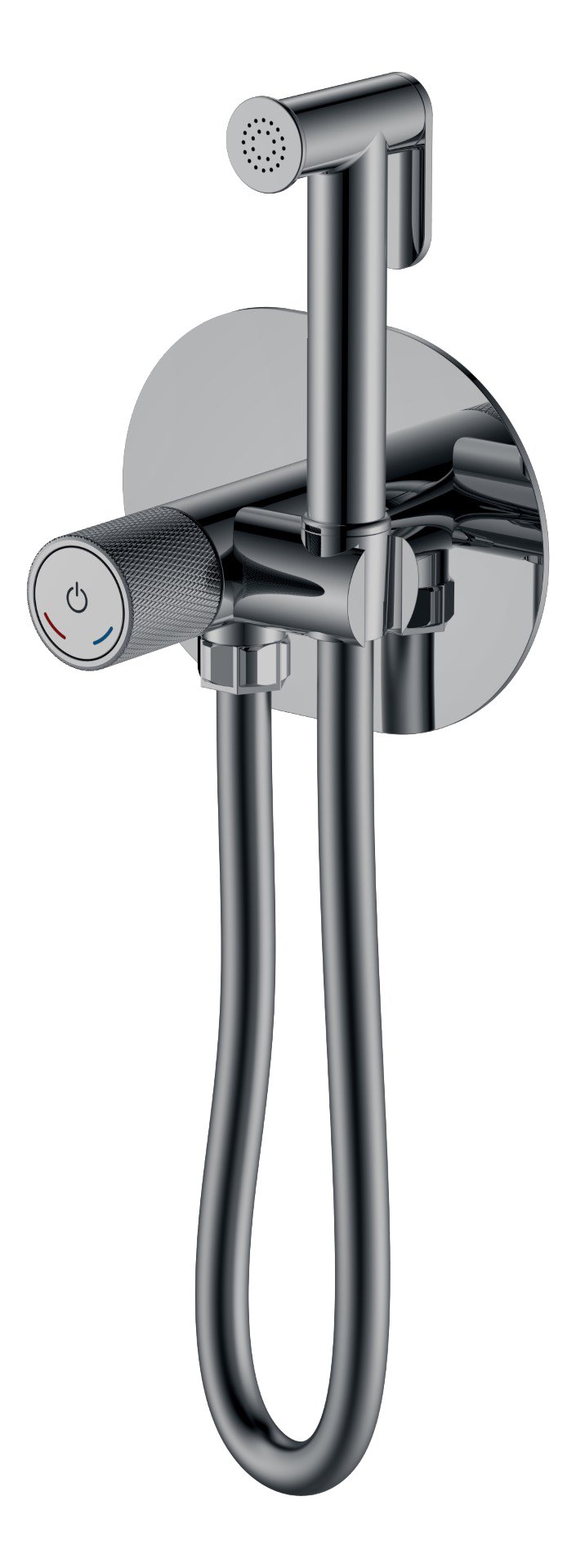 Гигиенический душ Boheme Tech 157-SGM со смесителем С ВНУТРЕННЕЙ ЧАСТЬЮ shine gun metal 24680₽