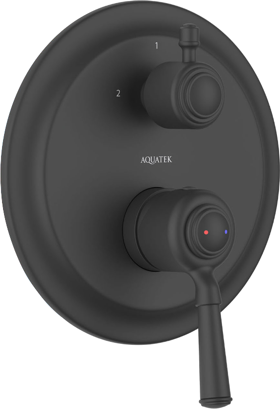 

Встраиваемый смеситель для душа и ванны AQUATEK Классик AQ1546MB С ВНУТРЕННЕЙ ЧАСТЬЮ, матовый черный