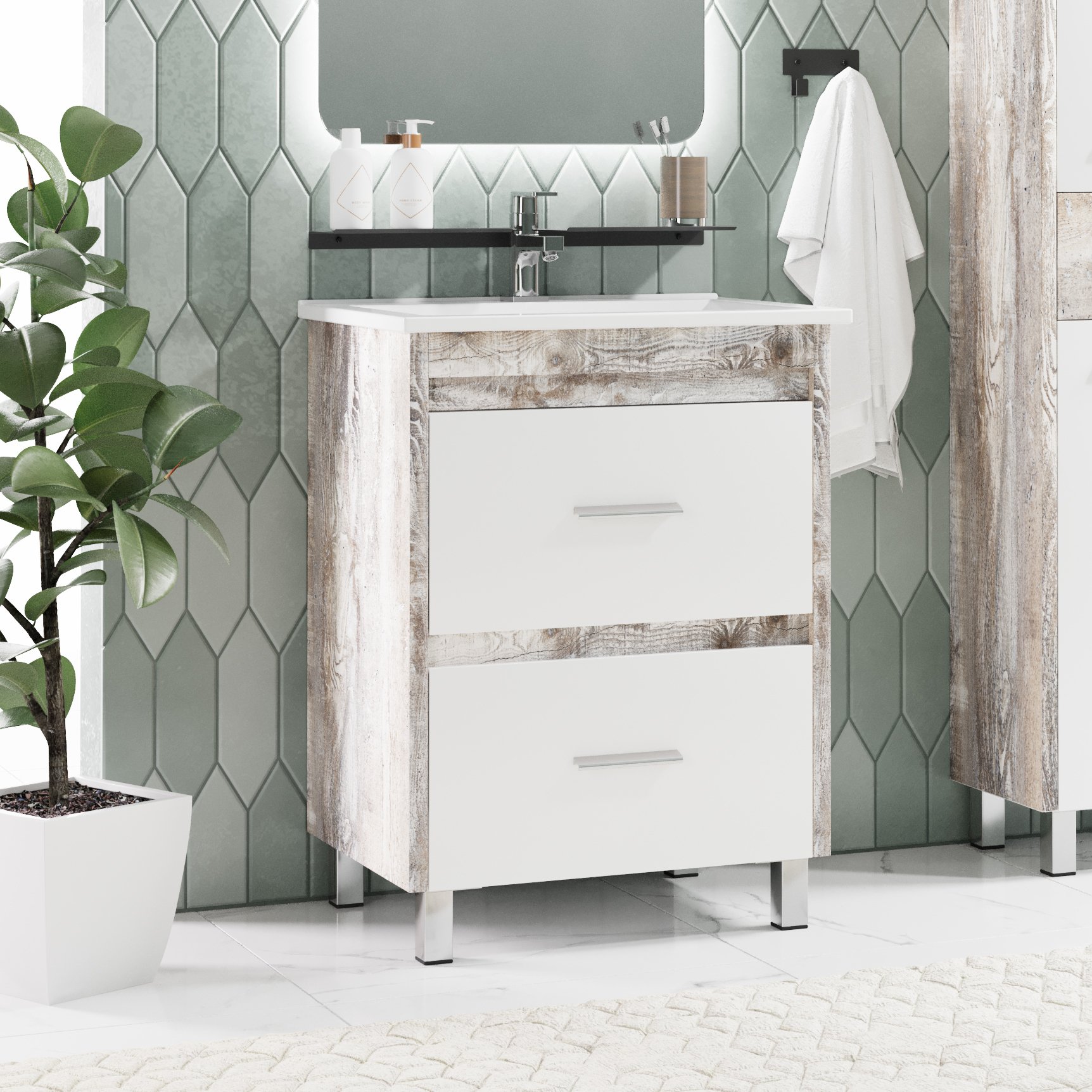 

Тумба под раковину без столешницы Corozo Верона 60 напольная, антик