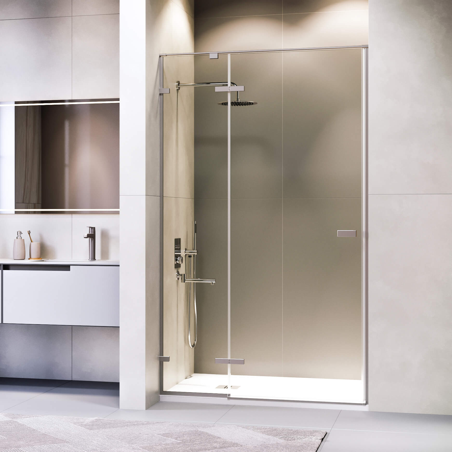 

Душевая дверь в нишу RGW Stilvoll SV-004-Gr 100х200 353200410-110 профиль серый, стекло прозрачное