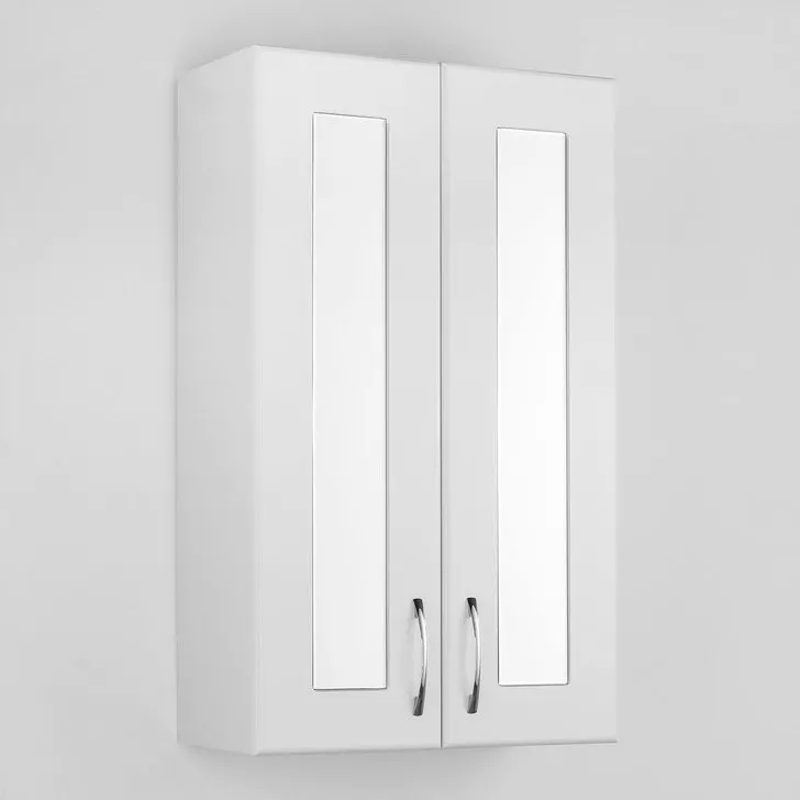 Шкаф Style Line Эко Стандарт 48 с зеркальными вставками, белый от Santehnika-room