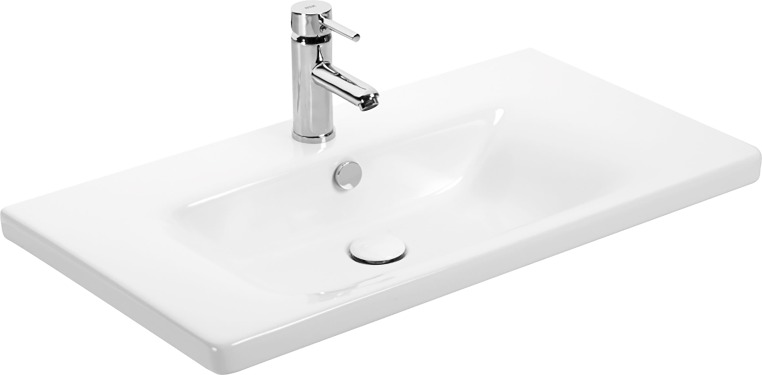 

Мебельная раковина Dreja Soft 90 накладная, глянцевая белая, прямоугольная