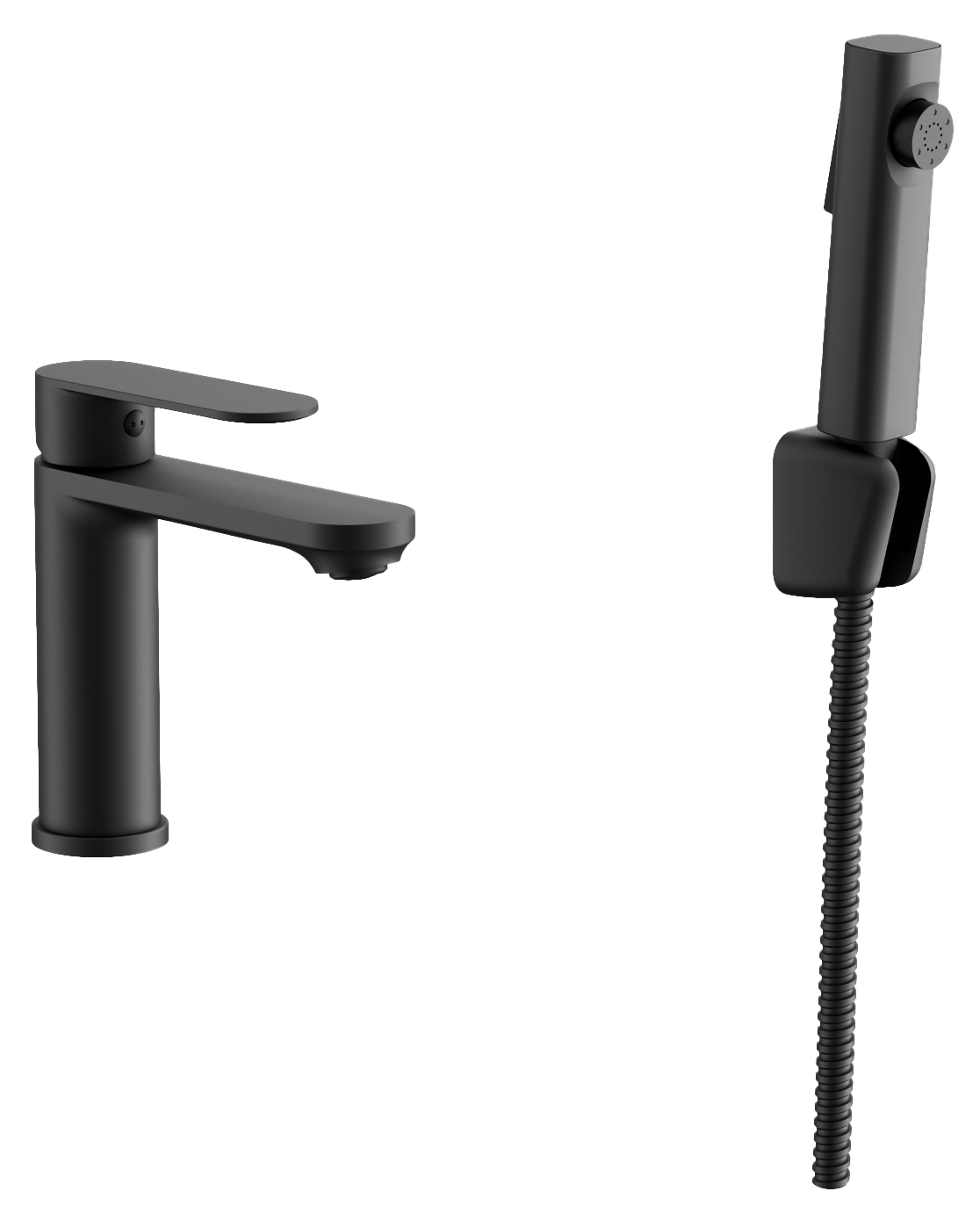 

Комплект для раковины BELZ B713 B12713-7 с гигиеническим душем, матовый черный