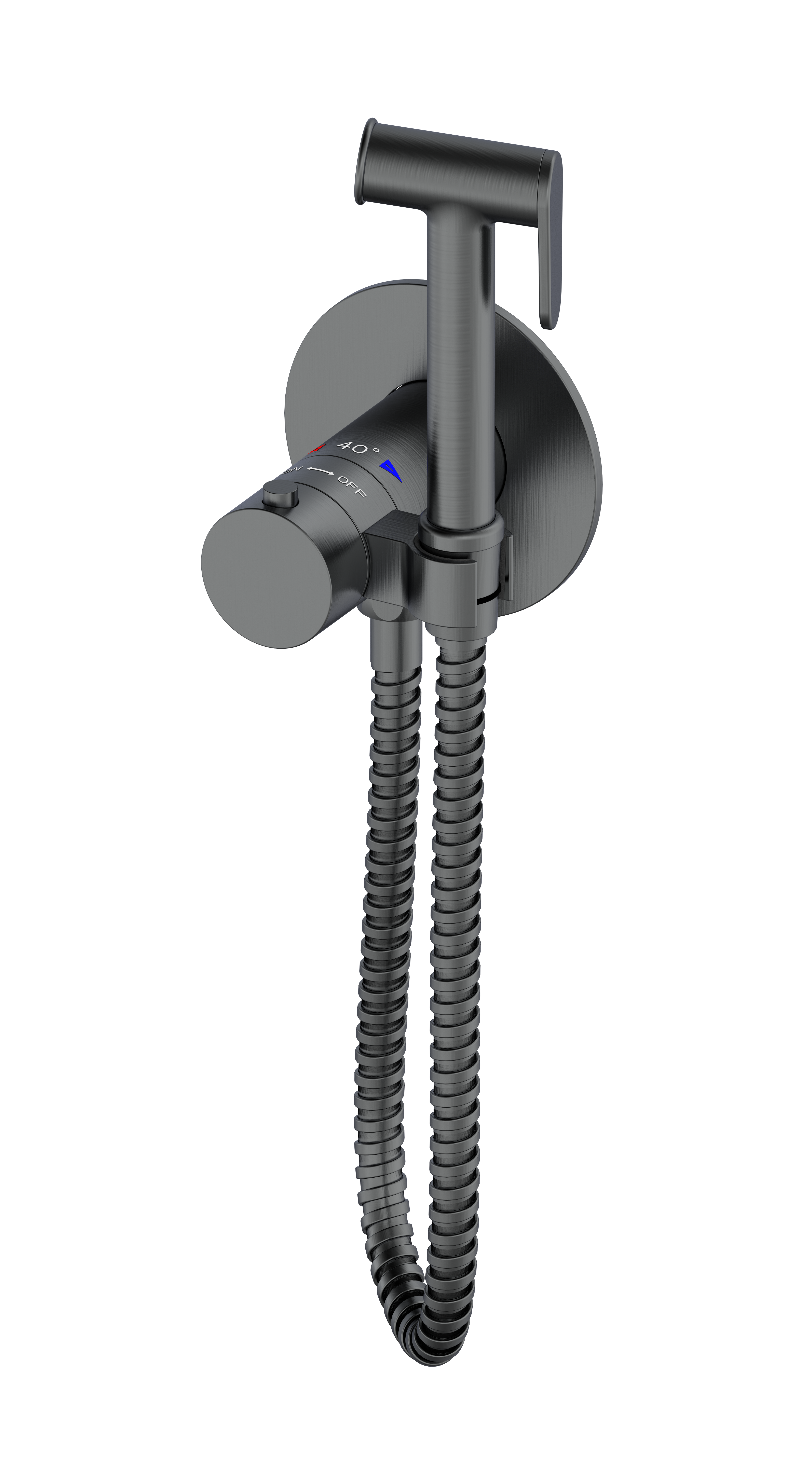 Гигиенический душ Oliveeka Y OL-829909-BGM С ВНУТРЕННЕЙ ЧАСТЬЮ термостат матовый оружейный металл 18150₽