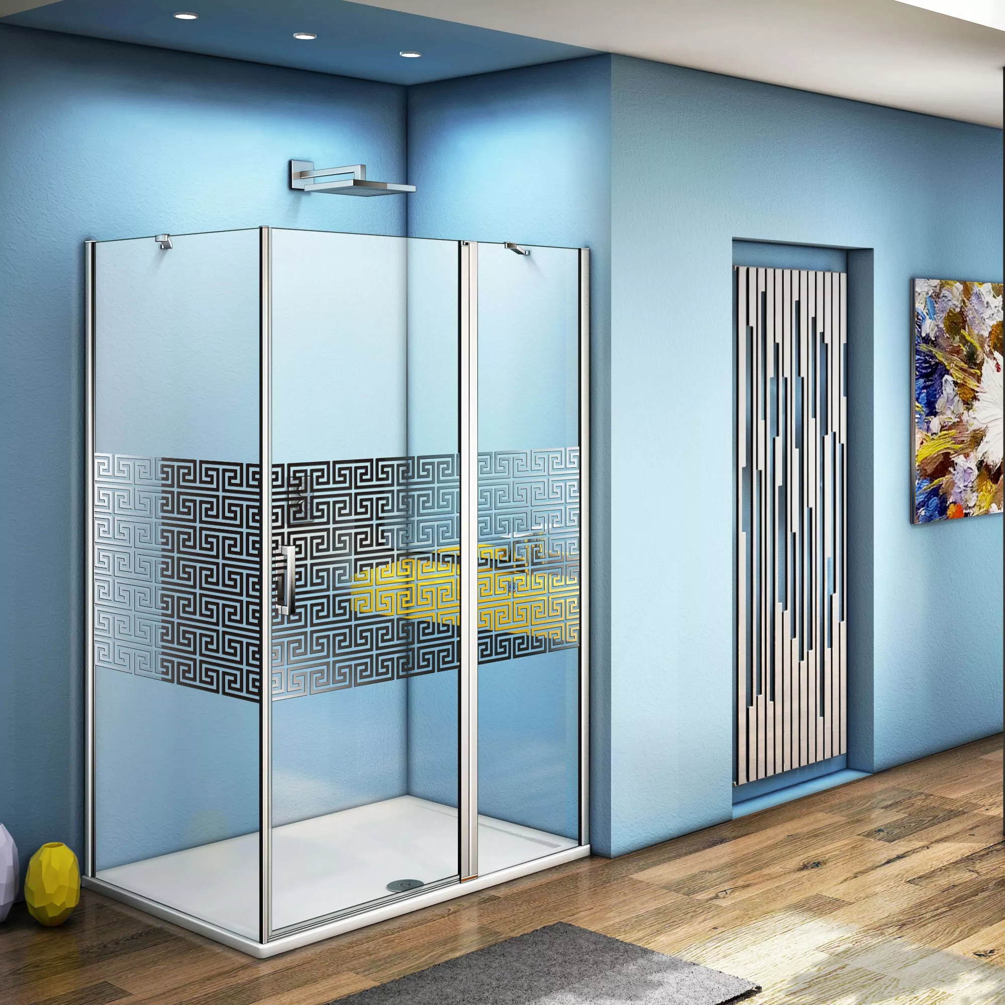 

Душевой уголок Good Door Fantasy WTW+SP-F-CH 110x80