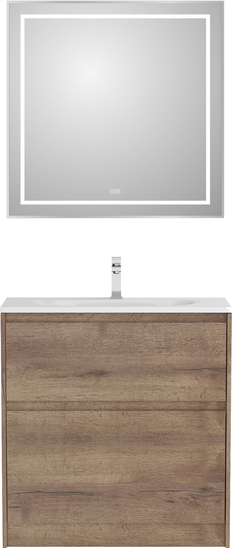 

Мебель для ванной комнаты BelBagno Kraft 39 80 напольная, rovere tabacco, раковина BB-8099-3-80