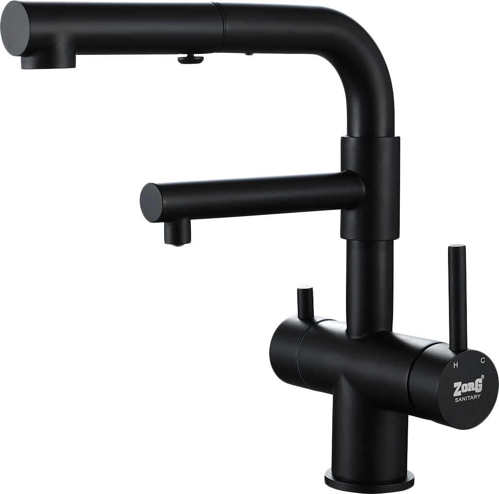 

Смеситель для кухни Zorg Sanitary SZR-3216 Grafit графит