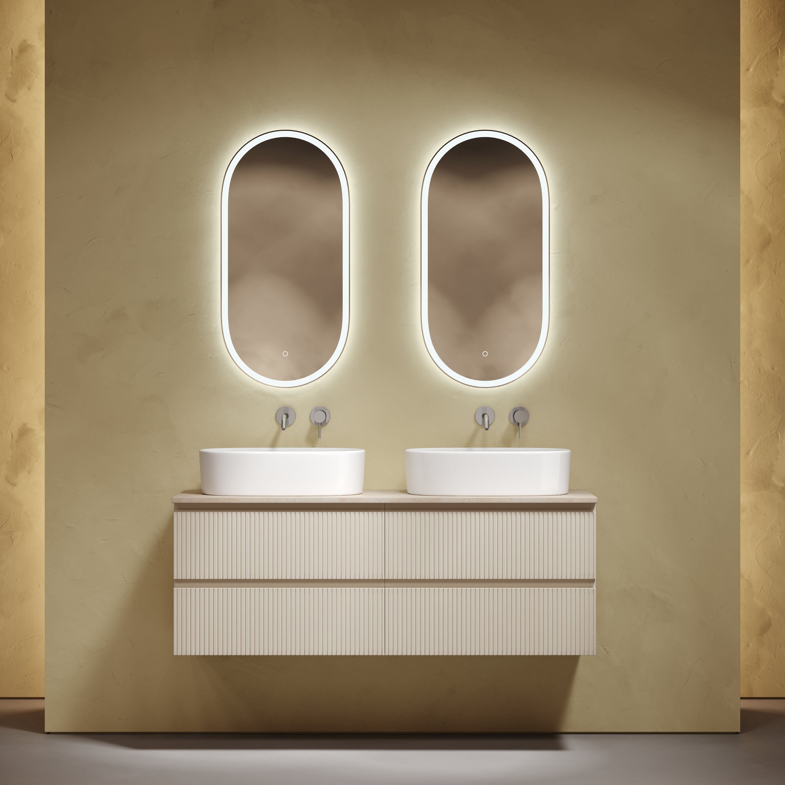 

Мебель для ванной комнаты Sancos Snob T 140 beige soft, столешница бежевая TT140A2, раковина CN6075