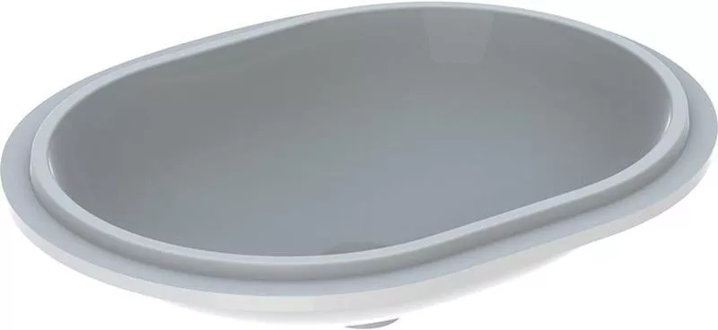 

500.758.01.2 Geberit VariForm Раковина с установкой под столешницу эллиптичекой формы, T1=55х40 см, без отв. под смеситель, без отв. перелива
