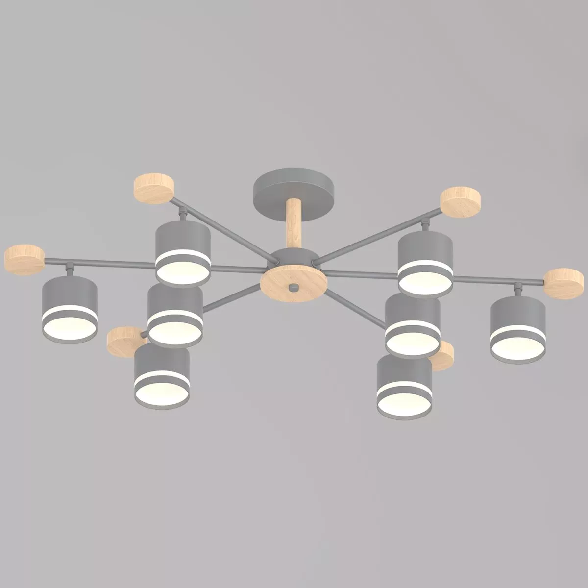 

Люстра на штанге Reluce 78730-0.3-08 GX53 GREY+WOOD